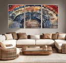 Tree Rings Wall Art Canvas Print – Framed Petrified Wood