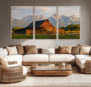 Rustic Barn Wall Art Canvas Print – Framed Grand Teton Park
