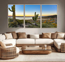 Saguaro Cactus Wall Art Canvas Print – Framed Desert Sunset by MyGreatCanvas | Canvas Wall Art Prints | Photo Prints & Wall Decor