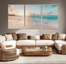 Beach Sunset Wall Art Canvas Print – Framed Ocean Waves