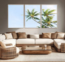 Palm Trees Wall Art Canvas Print – Framed Tropical Coastal