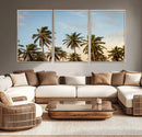 Palms Wall Art Canvas Print – Framed Tropical Coastal Nature