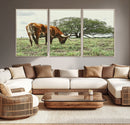 Texas Longhorn Wall Art Canvas Print – Rustic Western Ranch by MyGreatCanvas | Canvas Wall Art Prints | Photo Prints & Wall Decor