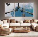 Tropical Palm Trees Wall Art Canvas Print – Framed