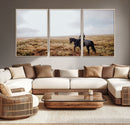 Cowboy Wall Art Canvas Print – Framed Western Rustic Ranch