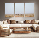 Foggy Plains Wall Art Canvas Print – Framed Horseback Riders