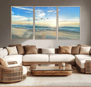 Minimalist Seaside Wall Art Canvas Print – Morning Glow