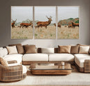 Rustic Deer Wall Art Canvas Print – Autumn Forest Woodland