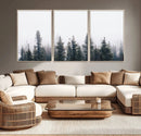 Foggy Forest Wall Art Canvas Print – Framed Misty Pines