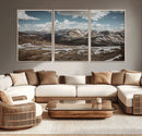 Mountain Landscape Wall Art Canvas Print – Framed Snowy