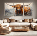 Scottish Highland Wall Art Canvas Print, Framed Longhorn Art by MyGreatCanvas | Canvas Wall Art Prints | Photo Prints & Wall Decor