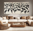 Wild Horse Stampede Wall Art Canvas Print – Monochrome by MyGreatCanvas | Canvas Wall Art Prints | Photo Prints & Wall Decor