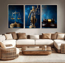 Lady Justice Wall Art Canvas Print – Elegant Gold Legal by MyGreatCanvas | Canvas Wall Art Prints | Photo Prints & Wall Decor