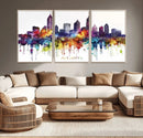 Atlanta Skyline Wall Art Canvas Print – Framed Colorful