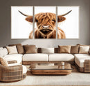 Scottish Highland Cow Canvas Print, Framed Highland Cow
