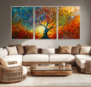 Yggdrasil Tree of Life Mosaic Stained Glass Wall Art, Tree