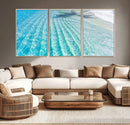 Crystal Clear Ocean Water Sunlit Reflections Palm Shadow Sandy Beach Tropical Wall Art for Home, Office Decor by MyGreatCanvas | Canvas Wall Art Prints | Photo Prints & Wall Decor