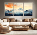 Warm Clouds Abstract Mountain Wall Art, Modern Landscape by MyGreatCanvas | Canvas Wall Art Prints | Photo Prints & Wall Decor