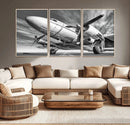 Vintage Airplane on Runway Canvas Print by MyGreatCanvas | Canvas Wall Art Prints | Photo Prints & Wall Decor
