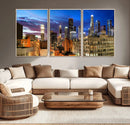 Los Angeles Night Wall Art Canvas Print