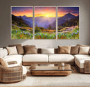 Mountain and Spring Wall Art Canvas Print