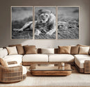 King Forest Lion Wall Art Canvas Print – Framed Majestic by MyGreatCanvas | Canvas Wall Art Prints | Photo Prints & Wall Decor