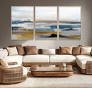 Abstract Landscape Wall Art Canvas | 3 Panel Modern Blue, by MyGreatCanvas | Canvas Wall Art Prints | Photo Prints & Wall Decor