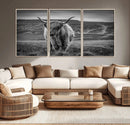 Fluffy Cattle Wall Art Print, Highland Cow Canvas, Framed by MyGreatCanvas | Canvas Wall Art Prints | Photo Prints & Wall Decor