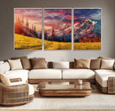 Mountain and Daylight Red Sunset Wall Art Canvas Print by MyGreatCanvas | Canvas Wall Art Prints | Photo Prints & Wall Decor