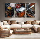 Spices and Seasonings Canvas Wall Art – Colorful Triptych by MyGreatCanvas | Canvas Wall Art Prints | Photo Prints & Wall Decor