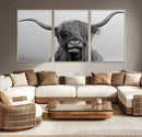 Texas Cow Wall Art Canvas, Texas Longhorn Cattle Canvas by MyGreatCanvas | Canvas Wall Art Prints | Photo Prints & Wall Decor