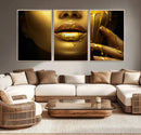 Gold and Women Wall Art Canvas Print by MyGreatCanvas | Canvas Wall Art Prints | Photo Prints & Wall Decor