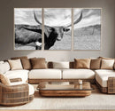 Longhorn Wall Art Canvas Print, Framed Ranch Wall Art Canvas by MyGreatCanvas | Canvas Wall Art Prints | Photo Prints & Wall Decor