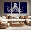 Blue Octopus Wall Art Canvas Print by MyGreatCanvas | Canvas Wall Art Prints | Photo Prints & Wall Decor