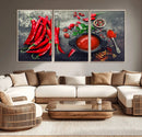 Red Pepper Kitchen and Restaurant Wall Wall Art, Red Pepper by MyGreatCanvas | Canvas Wall Art Prints | Photo Prints & Wall Decor