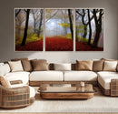 Foggy Forest Wall Art Landscape Canvas Print