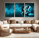 Music and Microphone Wall Art Canvas Print by MyGreatCanvas | Canvas Wall Art Prints | Photo Prints & Wall Decor