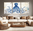 Octopus Canvas Wall Art | Coastal Marine Life Artwork for by MyGreatCanvas | Canvas Wall Art Prints | Photo Prints & Wall Decor