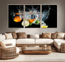 Kitchen Wall Art, Kitchen Fruits Art Canvas Print