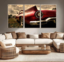 Red Classic Car Wall Art Canvas Print by MyGreatCanvas | Canvas Wall Art Prints | Photo Prints & Wall Decor