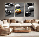 Wall Art Pool Table and Balls Canvas Print by MyGreatCanvas | Canvas Wall Art Prints | Photo Prints & Wall Decor