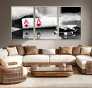 Aces Poker Art Poker Game Wall Art Canvas Print