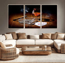 Whiskey Cigar Wall Art Canvas Print Kitchen Wall
