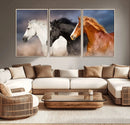Animal Wall Art Three Horses Farmhouse Art Canvas, Framed by MyGreatCanvas | Canvas Wall Art Prints | Photo Prints & Wall Decor