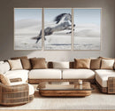 Prancing Horse Desert Large Wall Art Canvas Print – Majestic
