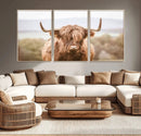 Scottish Serene Highland Cow Canvas Wall Art – Serene
