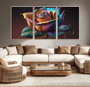 Abstract Rose Wall Art Canvas Print