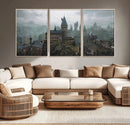 Disney Castle Wall Art Canvas Print, Living Kids Home Room
