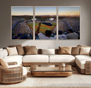 Dodger Stadium Sunset Game Triple Canvas Wall Art - Los