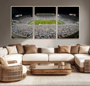 Beaver Stadium Night Game Triple Canvas Wall Art - Penn